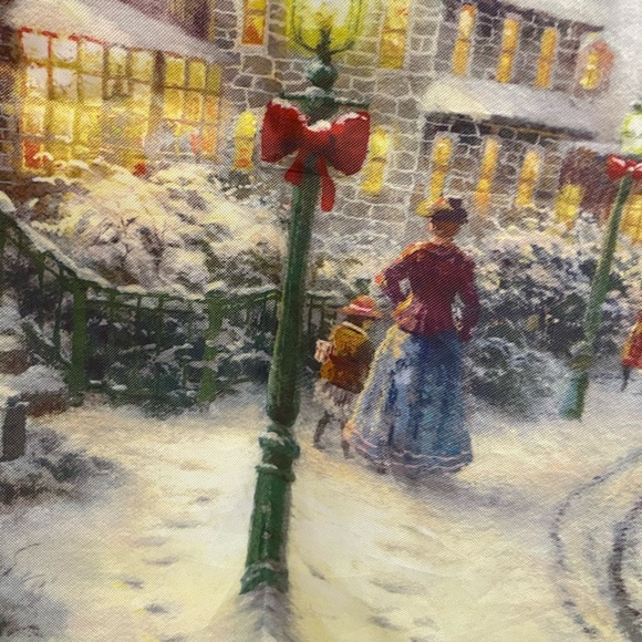 Thomas Kinkade Painter Of Light Happy New Year Flag Outdoor Double Sided Artist - Picture 9 of 10